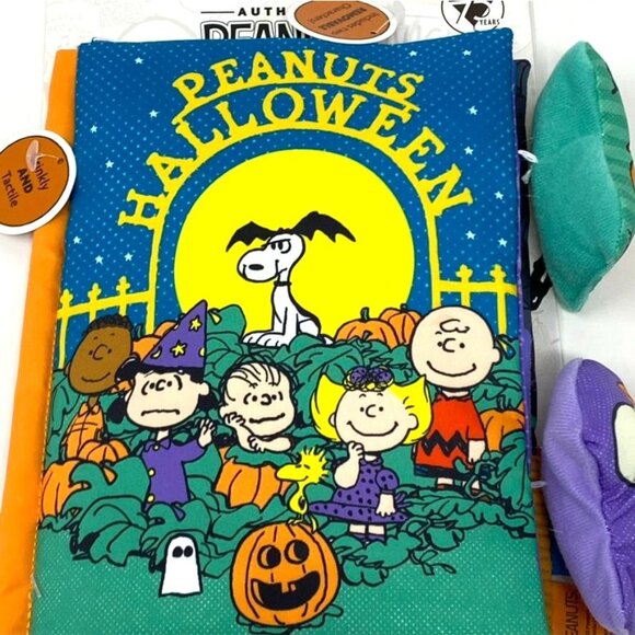 Peanuts Halloween Baby Deluxe Soft Book Activity Crinkle Bright Colors Strollers - Picture 11 of 11